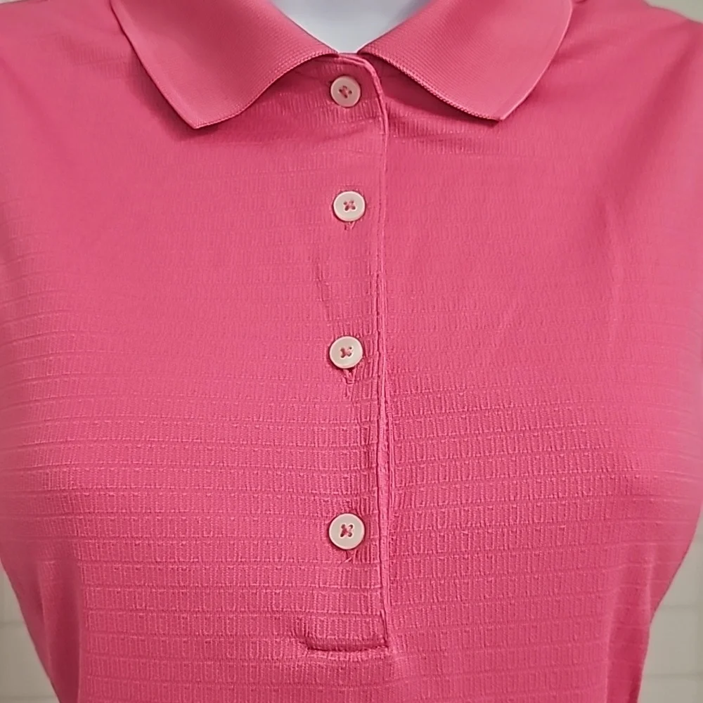 Adidas ClimateCool Sleeveless Button up Pink Top Size M - Picture 2 of 8